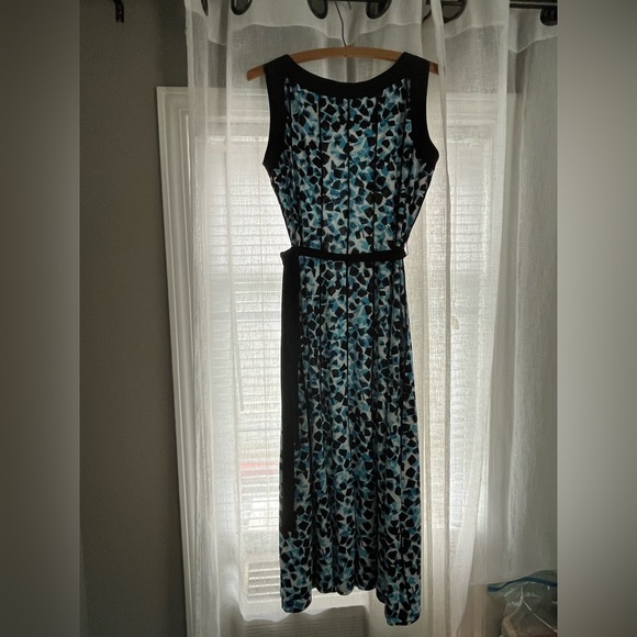 Perceptions Long Blue & Black Maxi Dress - Picture 2 of 4